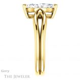 Marquise Cut Forever One Moissanite Engagement Ring #GTJ1200-marquise-fb-y 3 Marquise Cut Forever Brilliant Moissanite Engagement Ring #GTJ1200-marquise-fb-y