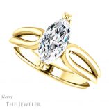 Marquise Cut Forever One Moissanite Engagement Ring #GTJ1200-marquise-fb-y 5 Marquise Cut Forever Brilliant Moissanite Engagement Ring #GTJ1200-marquise-fb-y