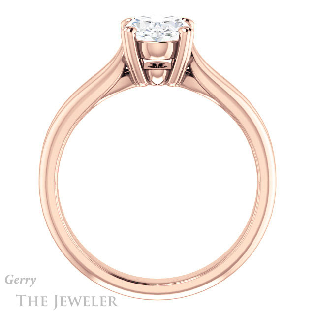 Oval Shaped Forever One Moissanite Engagement Ring #GTJ1200-oval-fo-r