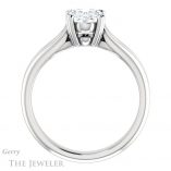 Oval Shaped Forever One Moissanite Engagement Ring #GTJ1200-oval-fo-w 2 Oval Shaped Forever One Moissanite Engagement Ring #GTJ1200-oval-fo-w