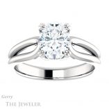 Oval Shaped Forever One Moissanite Engagement Ring #GTJ1200-oval-fo-w 1 Oval Shaped Forever One Moissanite Engagement Ring #GTJ1200-oval-fo-w