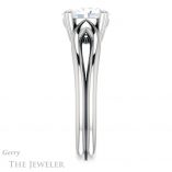Oval Shaped Forever One Moissanite Engagement Ring #GTJ1200-oval-fo-w 3 Oval Shaped Forever One Moissanite Engagement Ring #GTJ1200-oval-fo-w