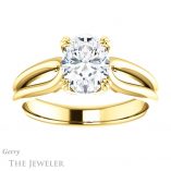 Oval Shaped Forever One Moissanite Engagement Ring #GTJ1200-oval-fo-y 1 Oval Shaped Forever One Moissanite Engagement Ring #GTJ1200-oval-fo-y