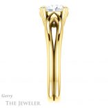 Oval Shaped Forever One Moissanite Engagement Ring #GTJ1200-oval-fo-y 3 Oval Shaped Forever One Moissanite Engagement Ring #GTJ1200-oval-fo-y