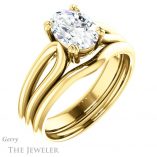 Oval Shaped Forever One Moissanite Engagement Ring #GTJ1200-oval-fo-y 6 Oval Shaped Forever One Moissanite Engagement Ring #GTJ1200-oval-fo-y
