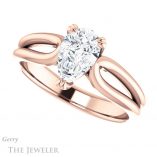 Pear Shaped Forever Brilliant Moissanite Engagement Ring #GTJ1200-pear-fb-r
