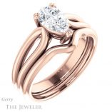 Pear Shaped Forever Brilliant Moissanite Engagement Ring #GTJ1200-pear-fb-r