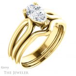 Pear Shaped Forever One Moissanite Engagement Ring #GTJ1200-pear-fb-y 6 Pear Shaped Forever Brilliant Moissanite Engagement Ring #GTJ1200-pear-fb-y