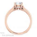 Round Cut Forever One Moissanite Engagement Ring #GTJ1200-round-fo-r