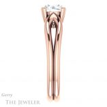 Round Cut Forever One Moissanite Engagement Ring #GTJ1200-round-fo-r