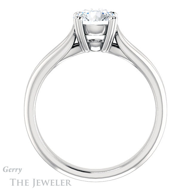 Round Cut Forever One Moissanite Engagement Ring #GTJ1200-round-fo-w 2 Round Cut Forever One Moissanite Engagement Ring #GTJ1200-round-fo-w