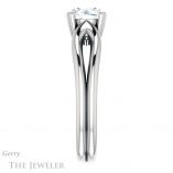 Round Cut Forever One Moissanite Engagement Ring #GTJ1200-round-fo-w 3 Round Cut Forever One Moissanite Engagement Ring #GTJ1200-round-fo-w