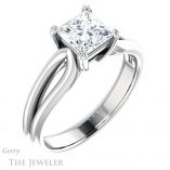 Princess Cut Forever One Moissanite Engagement Ring #GTJ1200-square-fo-w