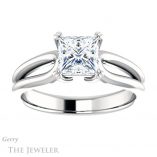 Princess Cut Forever One Moissanite Engagement Ring #GTJ1200-square-fo-w