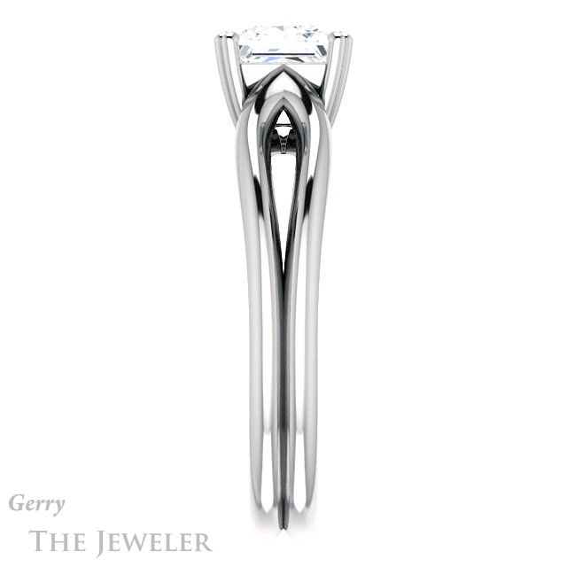 Princess Cut Forever One Moissanite Engagement Ring #GTJ1200-square-fo-w