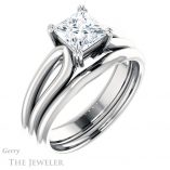 Princess Cut Forever One Moissanite Engagement Ring #GTJ1200-square-fo-w