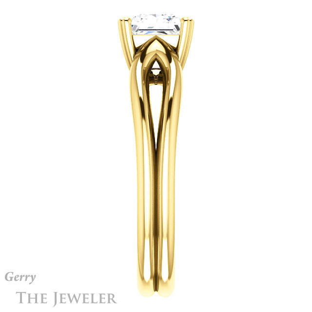 Princess Cut Forever One Moissanite Engagement Ring #GTJ1200-square-fo-y 3 Princess Cut Forever One Moissanite Engagement Ring #GTJ1200-square-fo-y
