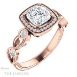 Cushion Cut Forever One Moissanite Engagement Ring #GTJ1201-cushion-fo-r 4 Cushion Cut Forever One Moissanite Engagement Ring #GTJ1201-cushion-fo-r