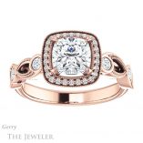 Cushion Cut Forever One Moissanite Engagement Ring #GTJ1201-cushion-fo-r 1 Cushion Cut Forever One Moissanite Engagement Ring #GTJ1201-cushion-fo-r