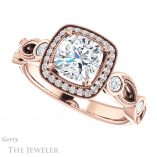 Cushion Cut Forever One Moissanite Engagement Ring #GTJ1201-cushion-fo-r 5 Cushion Cut Forever One Moissanite Engagement Ring #GTJ1201-cushion-fo-r