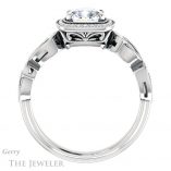 Cushion Cut Forever One Moissanite Engagement Ring #GTJ1201-cushion-fo-w
