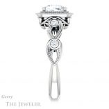 Cushion Cut Forever One Moissanite Engagement Ring #GTJ1201-cushion-fo-w