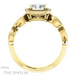 Cushion Cut Forever One Moissanite Engagement Ring #GTJ1201-cushion-fo-y 2 Cushion Cut Forever One Moissanite Engagement Ring #GTJ1201-cushion-fo-y