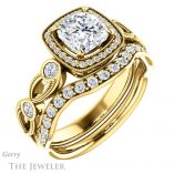 Cushion Cut Forever One Moissanite Engagement Ring #GTJ1201-cushion-fo-y 6 Cushion Cut Forever One Moissanite Engagement Ring #GTJ1201-cushion-fo-y