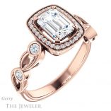 Emerald Cut Forever One Moissanite Engagement Ring #GTJ1201-emerald-fb-r 4 Emerald Cut Forever Brilliant Moissanite Engagement Ring #GTJ1201-emerald-fb-r