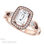 Emerald Cut Forever One Moissanite Engagement Ring #GTJ1201-emerald-fb-r 5 Emerald Cut Forever Brilliant Moissanite Engagement Ring #GTJ1201-emerald-fb-r
