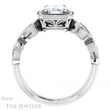 Emerald Cut Forever One Moissanite Engagement Ring #GTJ1201-emerald-fb-w 2 Emerald Cut Forever Brilliant Moissanite Engagement Ring #GTJ1201-emerald-fb-w