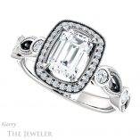 Emerald Cut Forever One Moissanite Engagement Ring #GTJ1201-emerald-fb-w 5 Emerald Cut Forever Brilliant Moissanite Engagement Ring #GTJ1201-emerald-fb-w