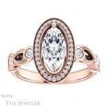Marquise Cut Forever One Moissanite Engagement Ring #GTJ1201-marquise-fb-r 1 Marquise Cut Forever Brilliant Moissanite Engagement Ring #GTJ1201-marquise-fb-r