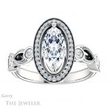 Marquise Cut Forever Brilliant Moissanite Engagement Ring #GTJ1201-marquise-fb-w