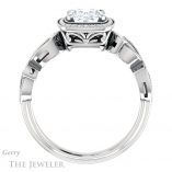 Oval Shaped Forever One Moissanite Engagement Ring #GTJ1201-oval-fo-w