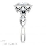 Oval Shaped Forever One Moissanite Engagement Ring #GTJ1201-oval-fo-w