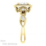 Oval Shaped Forever One Moissanite Engagement Ring #GTJ1201-oval-fo-y