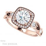 Round Cut Forever One Moissanite Engagement Ring #GTJ1201-round-fo-r 5 Round Cut Forever One Moissanite Engagement Ring #GTJ1201-round-fo-r
