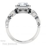 Round Cut Forever One Moissanite Engagement Ring #GTJ1201-round-fo-w 2 Round Cut Forever One Moissanite Engagement Ring #GTJ1201-round-fo-w