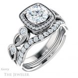 Round Cut Forever One Moissanite Engagement Ring #GTJ1201-round-fo-w 6 Round Cut Forever One Moissanite Engagement Ring #GTJ1201-round-fo-w