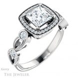 Princess Cut Forever One Moissanite Engagement Ring #GTJ1201-square-fo-w 4 Princess Cut Forever One Moissanite Engagement Ring #GTJ1201-square-fo-w