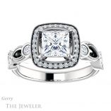 Princess Cut Forever One Moissanite Engagement Ring #GTJ1201-square-fo-w 1 Princess Cut Forever One Moissanite Engagement Ring #GTJ1201-square-fo-w
