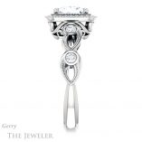 Princess Cut Forever One Moissanite Engagement Ring #GTJ1201-square-fo-w 3 Princess Cut Forever One Moissanite Engagement Ring #GTJ1201-square-fo-w
