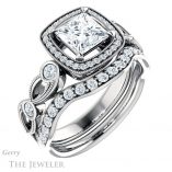Princess Cut Forever One Moissanite Engagement Ring #GTJ1201-square-fo-w 6 Princess Cut Forever One Moissanite Engagement Ring #GTJ1201-square-fo-w