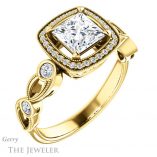 Princess Cut Forever One Moissanite Engagement Ring #GTJ1201-square-fo-y 4 Princess Cut Forever One Moissanite Engagement Ring #GTJ1201-square-fo-y