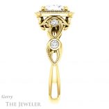 Princess Cut Forever One Moissanite Engagement Ring #GTJ1201-square-fo-y 3 Princess Cut Forever One Moissanite Engagement Ring #GTJ1201-square-fo-y