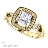 Princess Cut Forever One Moissanite Engagement Ring #GTJ1201-square-fo-y 5 Princess Cut Forever One Moissanite Engagement Ring #GTJ1201-square-fo-y
