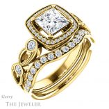 Princess Cut Forever One Moissanite Engagement Ring #GTJ1201-square-fo-y 6 Princess Cut Forever One Moissanite Engagement Ring #GTJ1201-square-fo-y