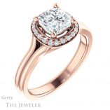 Cushion Cut Forever One Moissanite Engagement Ring #GTJ1202-cushion-fo-r 4 Cushion Cut Forever One Moissanite Engagement Ring #GTJ1202-cushion-fo-r