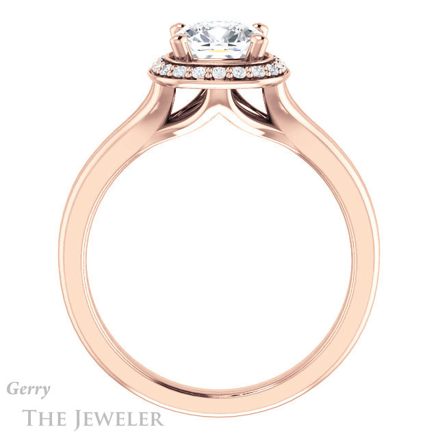 Cushion Cut Forever One Moissanite Engagement Ring #GTJ1202-cushion-fo-r